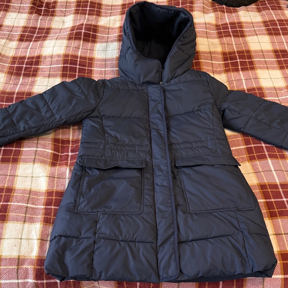 Crew Cuts Girls 14 Navy Hooded Jacket Parka